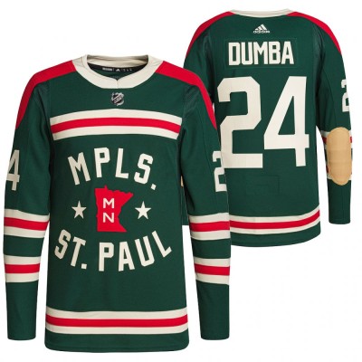 Minnesota Wild #24 Matt Dumba Men's Adidas 2022 Winter Classic Authentic NHL Jersey Men's